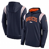 Mens Denver Broncos Navy Sideline Stack Performance Pullover Hoodie,baseball caps,new era cap wholesale,wholesale hats